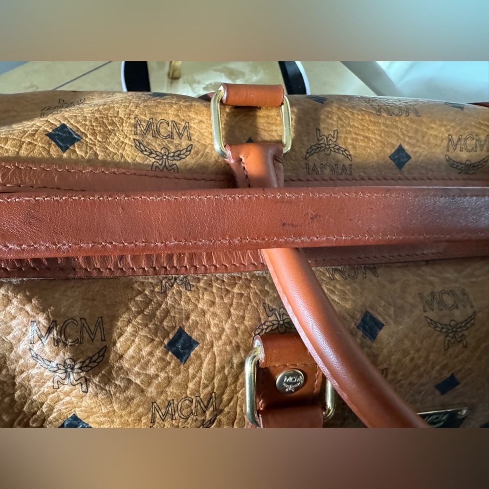MCM VISETOS CONGNAC BOSTON BAG GOLF COLLECTON MADE IN GERMANY EUC COA INCLUDED - Picture 15 of 17